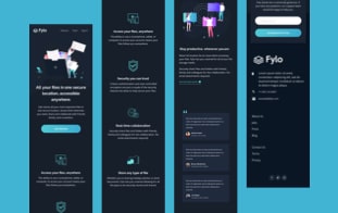 Screenshot of the Fylo web app homepage