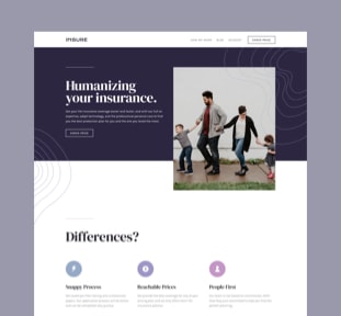 Screenshot of the Manage web app homepage