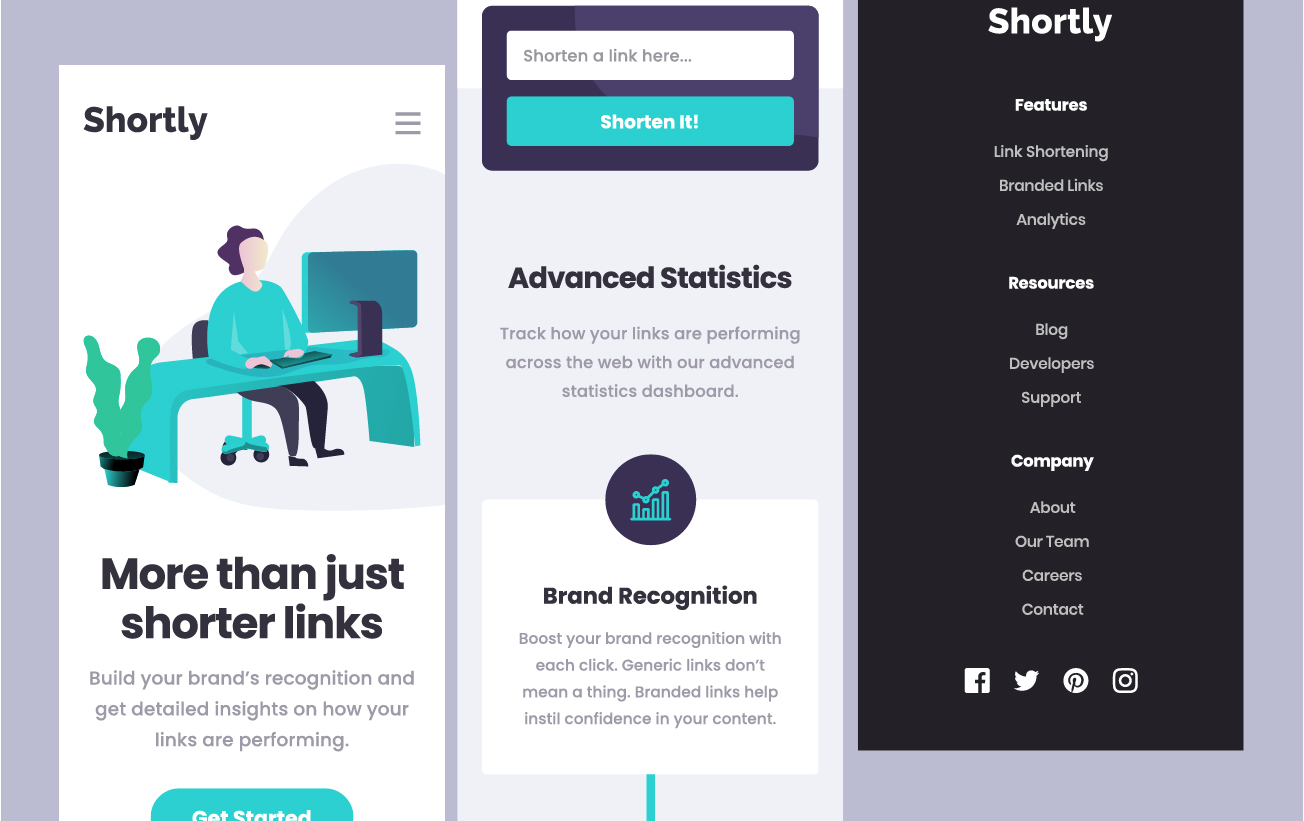 Screenshot of the Manage web app homepage